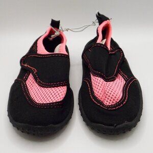 Toddler Girls Athletech Pink & Black Water Shoes Size 9/10